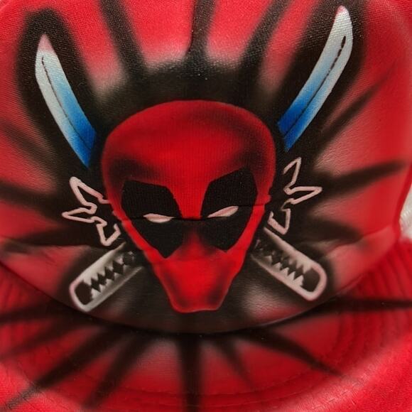 Marvel Deadpool Trucker Baseball Hat Mesh back Adjustable - Picture 2 of 6